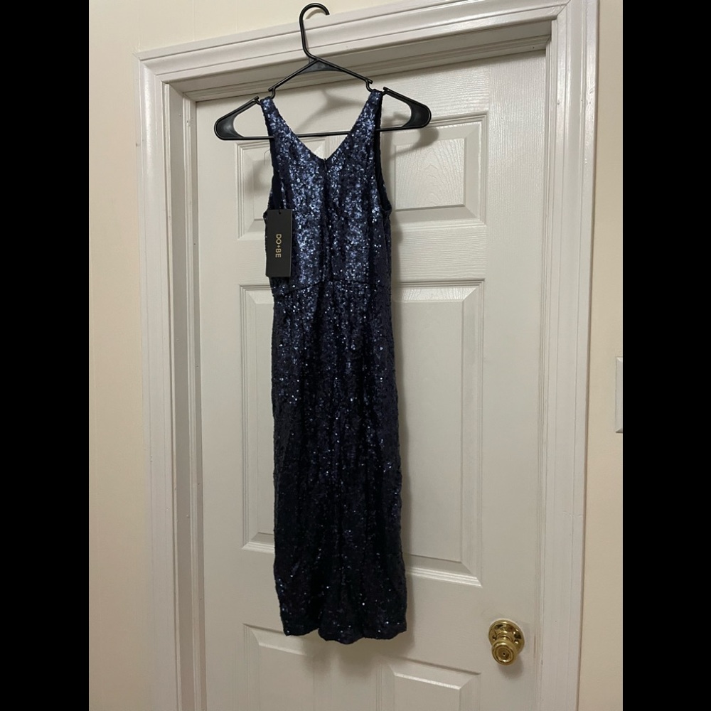 Do + Be sequin dress size xs dark blue new with tag